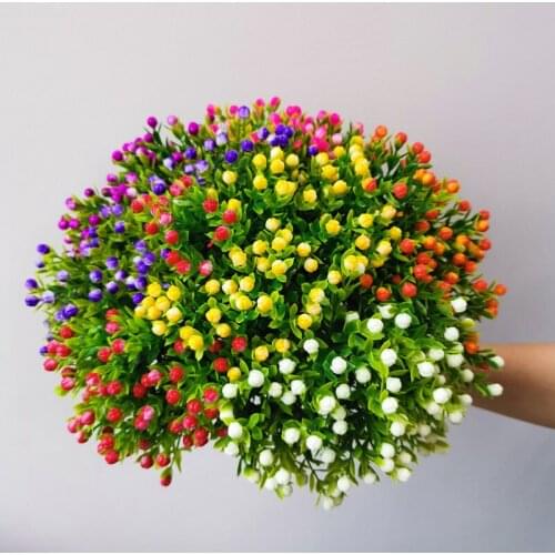 Flores Artificiales Flower Calla Lily Gypsophila fo Wedding Decoration Fake Flower Pink Hogar Decor Marriage Garden Navidad home