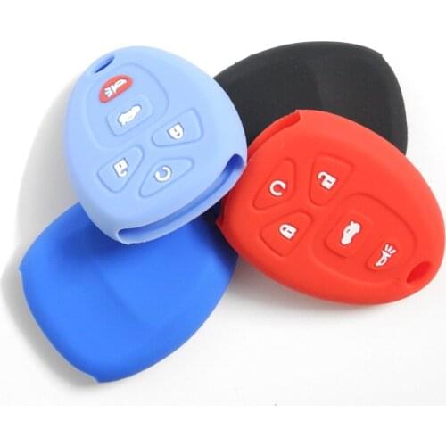 Jingyuqin 30pcs Silicone Key Case For G-M-C Buick Enclave LaCrosse Chevrolet Impala Suburban 1500 Pontiac Remote Smart Fob Cover