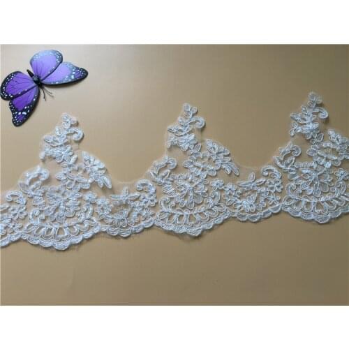 9Yards Floral Embroidery Lace Trim DIY Handmade Venice Lace Accessories Textile Fabrics Wedding Dress Decoration Free Shipping