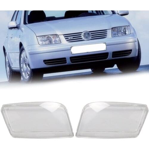 Headlight Cover Front Lamp Covers Headlight Lens For Volkswagen Bora 99-05 Headlight Lens Replacement Cover Pair LEFT+RIGHT UK