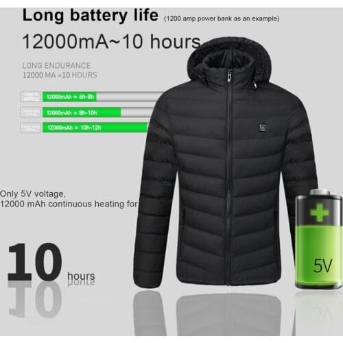 High Quality USB Electric Heating Jacket 9 Zone Outdoor Heating Coat For Fishing Skiing Camping Vest Warm Clothes