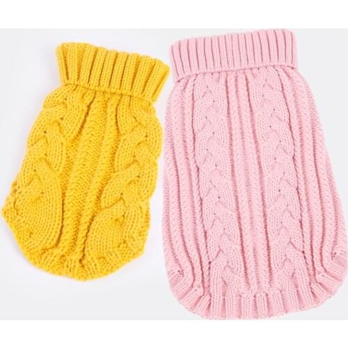 Sweet Pet Dog Sweater Autumn Winter Pet Knitted Pullover For Small Dogs Cats Casual Dog Clothes Warm Cats Coat Cute Pet Costume