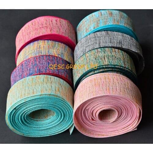 Multicolor hemp cotton ribbon fabric for fascinator hair accessory hat bag clothes decoration belt