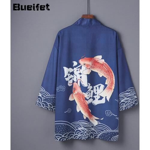 Men Japanese Kimono Traditional Samurai Harajuku Streetwear Summer Loose Asian Yukata Women Orient Ethnic Kimono Haori Clothing