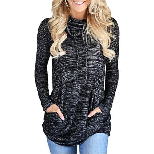 NEW arrival women t-shirt with pocket Long Sleeve spring Autumn T-Shirt Woman Clothes tees