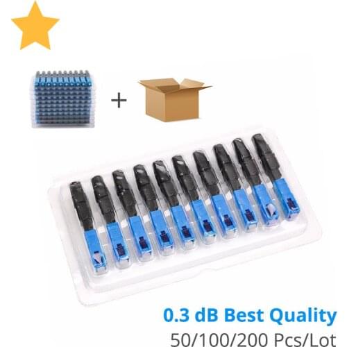 FTTH SC APC/UPC Single Mode SC APC/UPC Fiber Optic Quick Connector FTTH Fiber Optic Fast Connector SC Fiber Field Assembly