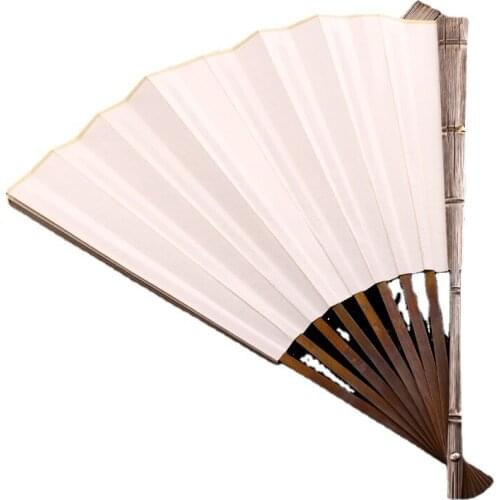 Titanium Alloy Bamboo Bud Folding Fan Taiji Kung Fu Customized Iron Fan Steel Rib Tactical Self-Defense for Boyfriend Gift