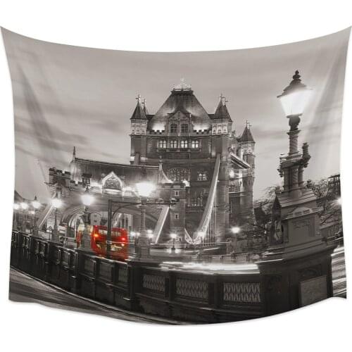 Building City Street Wall Tapestry Home Wall Decor Tapestry Cover Beach Towel Picnic Mat Yoga Mat