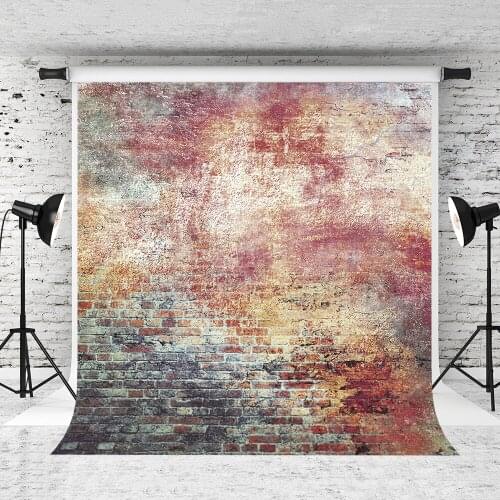 VinylBDS Colorful Brick Wall Backgrounds For Photo Studio Retro Background Photography Wall Wasahble Seamless Backdrop