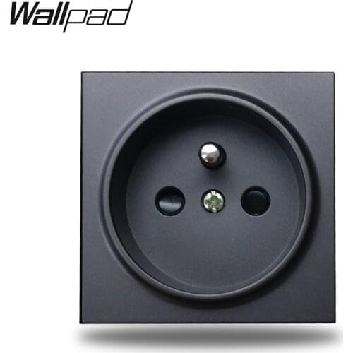 Wallpad S6 Black White French Wall Electrical Power Socket Modular DIY Free Combination
