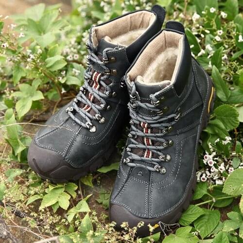 Winter Warm Mens With Velvet Safety Shoes Outdoor Construction Sneaker High Steel Toe Cap Protective Puncture Proof Work Boots