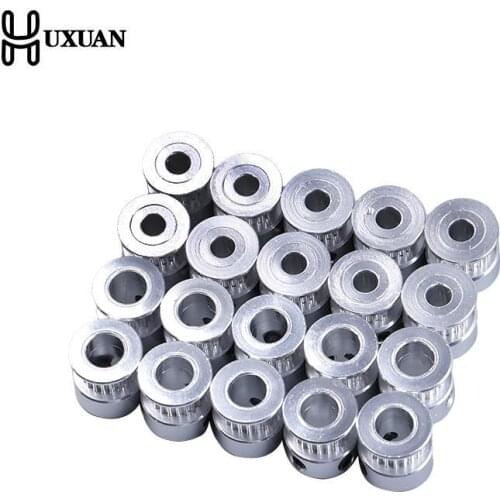 10pcs GT2 5mm 8mm Aluminum Timing Pulley For Gt2 Synchronous Belt Timing Pulley 20 Teeth Or Grooves 2gt Belt