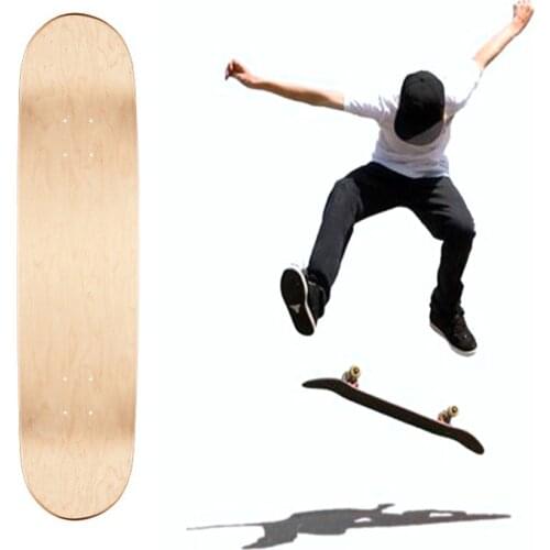 4pcs 8inch 8-Layer Maple Blank Double Concave Skateboards Natural Skate Deck Board
