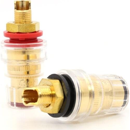 4pcs Gold plated audio Speaker terminals binding post short thread terminals