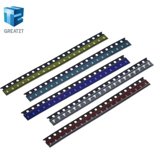 5 Colors x20 Pcs =100pcs SMD 0603 LED DIY Kit Super Bright Red/Green/Blue/Yellow/White Water Clear LED Light Diode Set