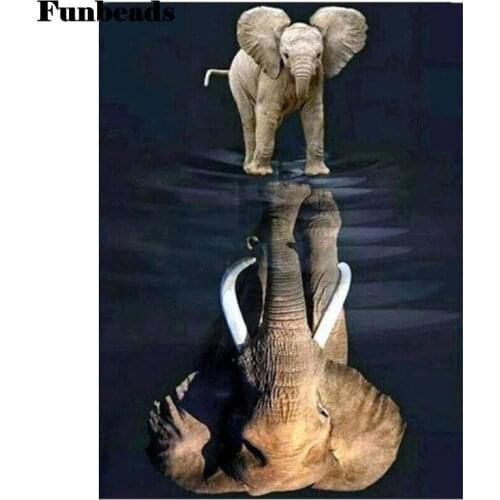 5d diy diamond painting elephant animals diamond mosaic diamond embroidery 3d full square round drill puzzle kid painting FF233