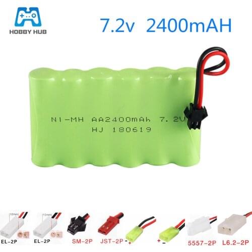 7.2V 2400mAh NI-MH Rechargeable Battery for rc Car Boat trucks Remote control toy electric toys lighting facilities nimh 7.2 v