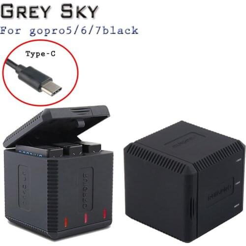 Go pro Hero 3 hero4 LED 3-Slots USB or Double charging for GoPro HERO5 6 7 black/silver/white Action Camera accessories