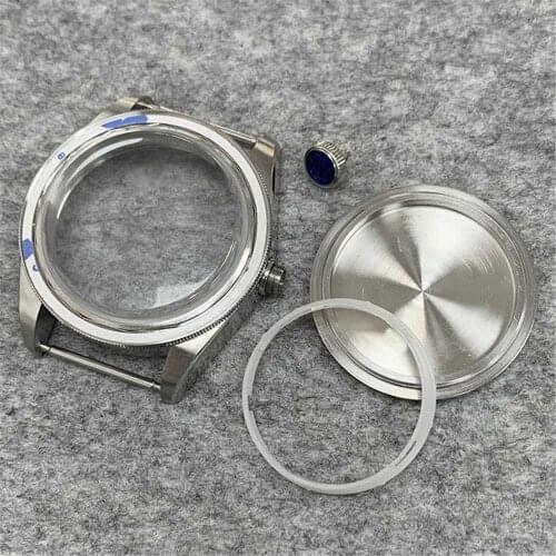 41MM Aluminum Ring Watch Case Mineral Glass Case 316 Stainless Steel solid bottom cover For NH35/NH36 Movement