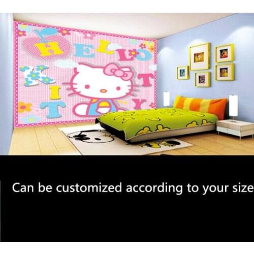 Custom papel DE parede infantil, cat murals for bedroom of children room background wall waterproof papel de parede