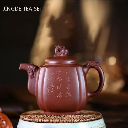 Chinese Yixing tea pots Purple Clay Teapot Raw ore Zhu Mud beauty kettle Handmade Boutique Chinese Tea Ceremony Gifts 315ml