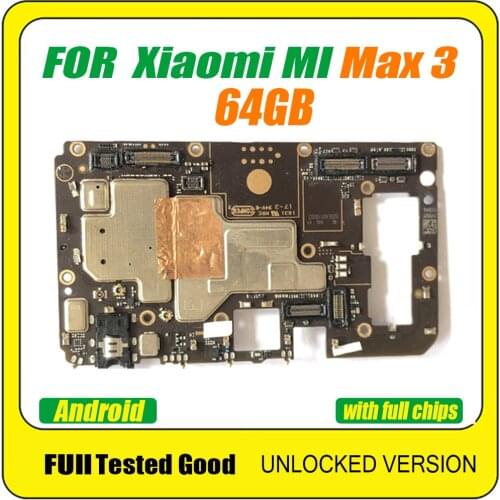 For Xiaomi MI Max 3 Motherboard Original Clean Replaced Mainboard With Full Chips Logic Board Android OS 64G