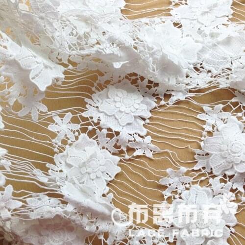 Milk silk water soluble lace cloth tassel applique cutout three-dimensional flowers clothes fabric