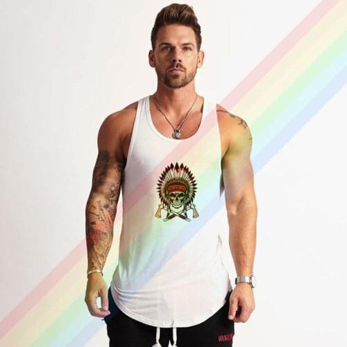 Indiana Headdress Tomahawk Summer Soft Custom Sleeveless Design Your Own Vest Cotton Mens Muscle Tee Tank Top Shirt