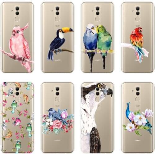 Soft Silicone Phone Case For Huawei Mate 9 10 20 Lite Eagle Bird Flower Peacock Back Cover For Huawei Mate 7 8 9 10 20 Pro Case