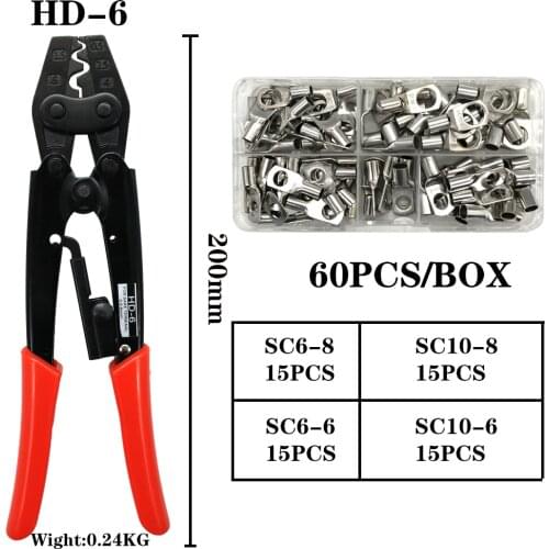 Copper Ring Terminal Crimping Pliers 0.5-38mm Simple Wire Connector Terminal SNB RNB SC UT OT Mini Hand Clamp Tools