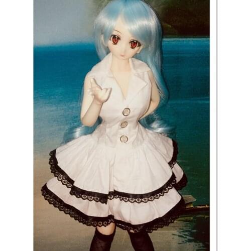 1/6 1/4 1/3 SD BJD Clothes White Skirt Dresss for Dolls BJD 1/4 Girl Doll Clothes Accessories for Dolls
