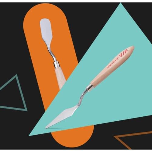 HIMI Stainless Steel Painting Palette Scrape Tools Shovel Spatula Oil painting Knife Artist Tool for Office School Supplies