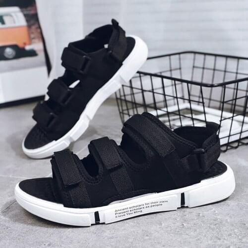 Hot Summer Sandals Men Designer Black Casual Men Fashion Sandals Unisex Big Size 46 Slip On Slippers Beach Male sandalias planas