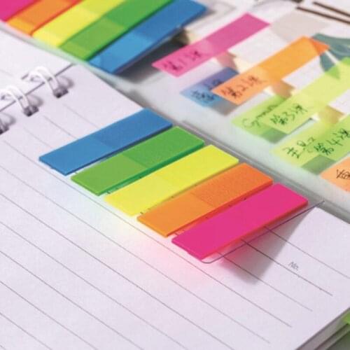 100 sheets Self Adhesive Memo Pad Fluorescent paper Sticky Notes it Marker Memo Sticker Family and office use School Supplies