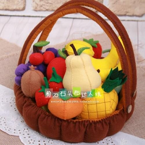 Three dimensional fruit basket Felt kit Non-woven cloth Craft DIY Sewing set Felt Handwork Material DIY needlework supplies