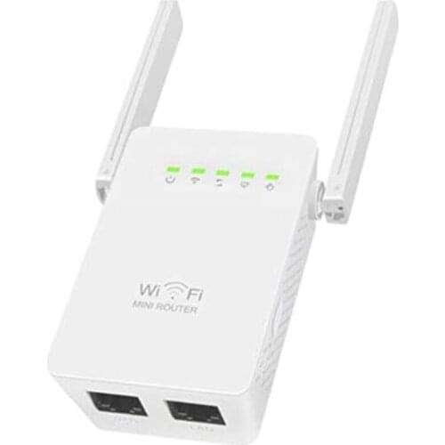 HOT-WiFi Range Extender,300Mbps 2.4GHz Wireless WiFi Signal Amplifier Network Booster with EU Plug