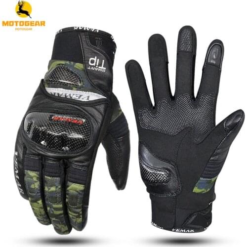 VEMAR Carbon Motorcycle Gloves Waterproof WIndproof Winter Thermal Guantes Moto Luvas Touch Screen Motosiklet Eldiveni VE-192