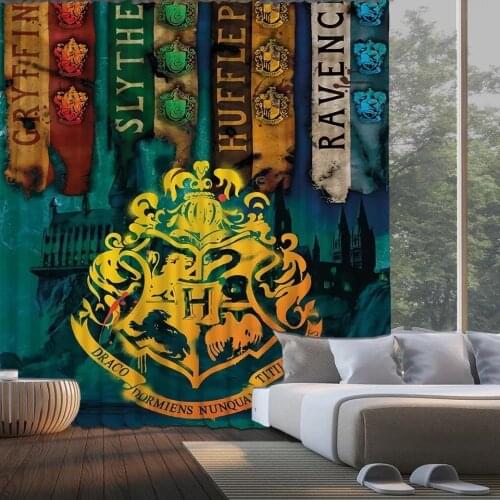 Magic Wizard 3D Printed Hogwartses Four College Blackout Curtain Bedroom Living Room Home Decoration for Children Kids Boys