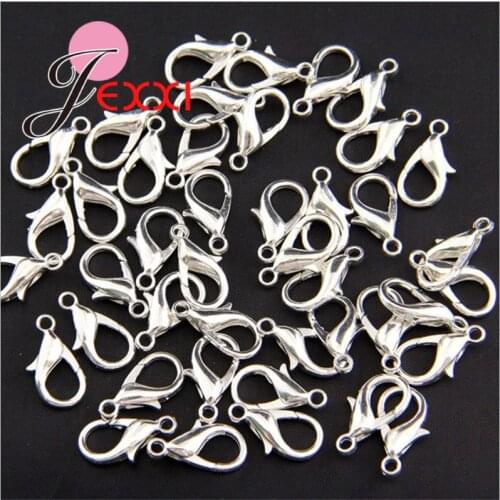 Wholesale 100PCS/Lot 925 Sterling Silver Lobster Clasp For Jewelry Necklaces Bracelets Making DIY Findings Accessory