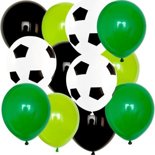 12pcs/lot 12inch Thicken Soccer Balls 12" Football Latex Balloons Birthday Party Decoration Childrens Toys Football Theme