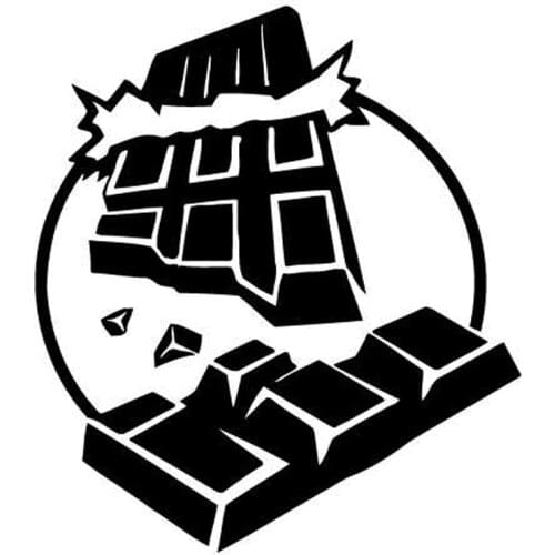 14.4cm*16.2cm Chocolate Fashion Car Styling Motorcycle Stickers Decals Black/Silver S3-6532