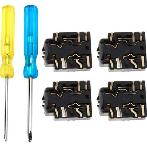 4Pack Replacement Headphone Jack, 3.5mm Port Headset Connector Port Socket + Screwdriver For XBOX ONE S Controller
