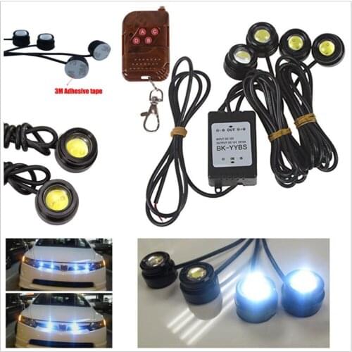 4 in 1 Car Xenon White Hawkeye Emergency Flash Grille Strobe LED Warning Lights