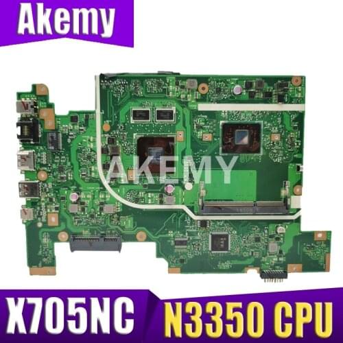 Akmey For ASUS Vivobook 17 X705NC X705N N705N N705NC Laptop motherboard N3350 CPU Mainboard test good