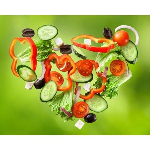 Diamond Embroidery Full square Vegetables slices love heart Diamond picture 5D Diy diamond painting mosaic home decor H63