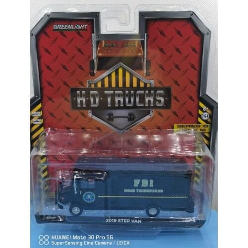 Greenlight cars 1/64 2019 STEP VAN FBI back door can open Collection Metal Die-cast Simulation Model Cars Toys