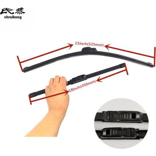 Free shipping car styling stickers Wiper blades for Toyota IQ (from 2008 onwards) 21"+18" fit standard J hook wiper arms