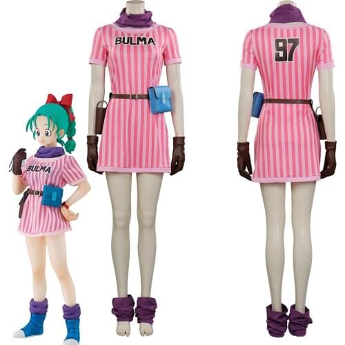 Bulma Cosplay Costume Outfits Halloween Carnival Suit For Adult Women Girls