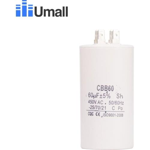 CBB60 60UF 450V AC running motor start capacitor for electric machine washing machine air conditioners Four 4 pins