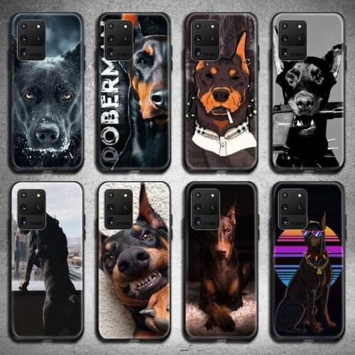 Animal Dachshund Doberman dog Phone Case for Samsung S20 plus Ultra S6 S7 edge S8 S9 plus S10 5G lite 2020